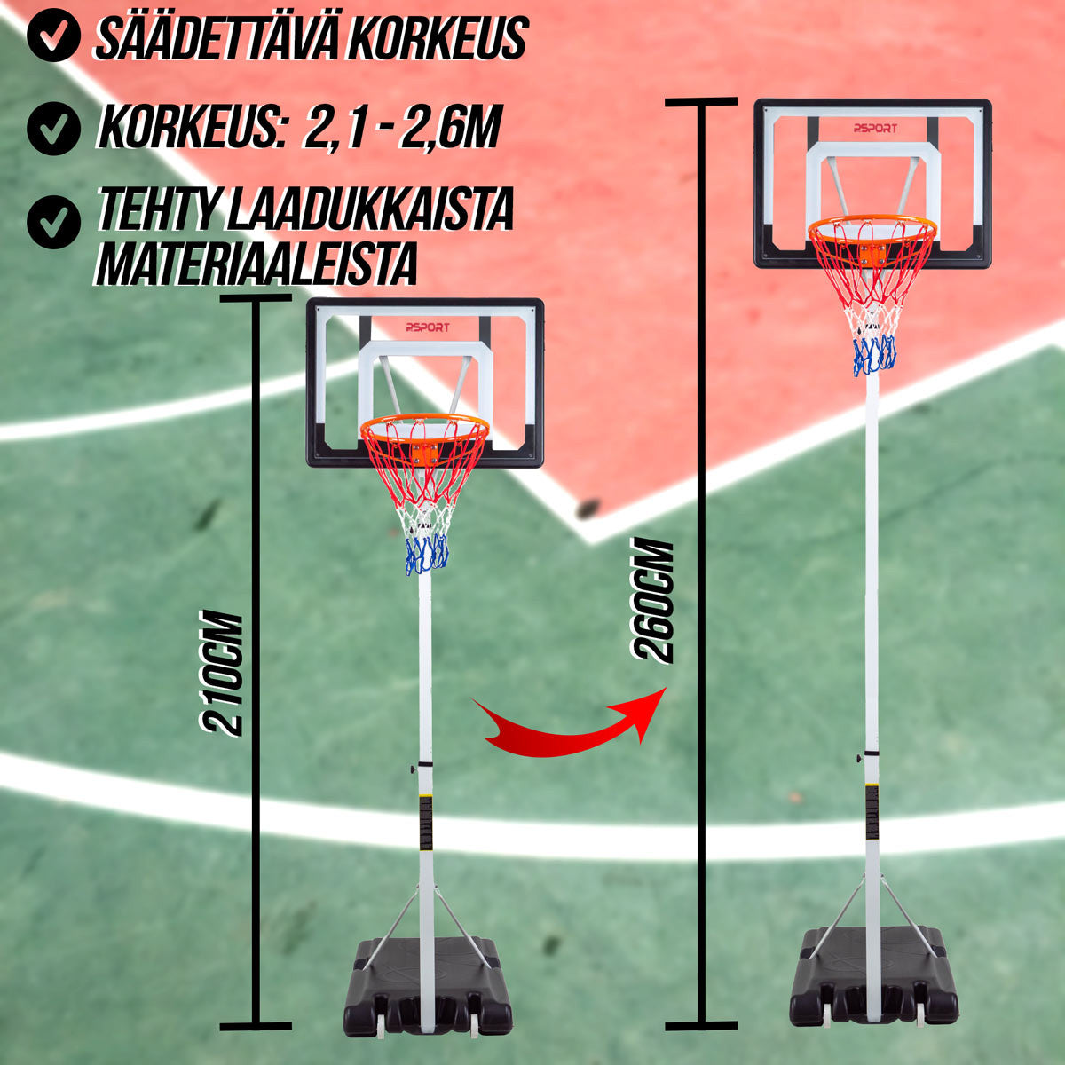 Koripalloteline Nuoret 2.1-2.6M
