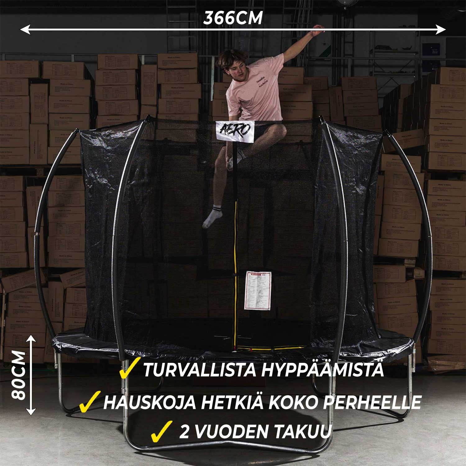 REACT AERO TRAMPOLIINI 366CM/12FT U2021