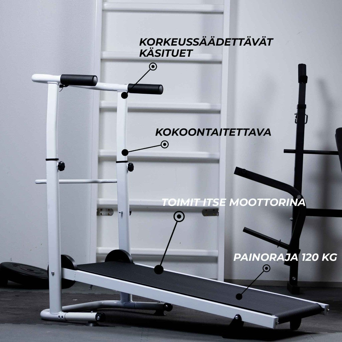 Kävely/Juoksumatto Valkoinen