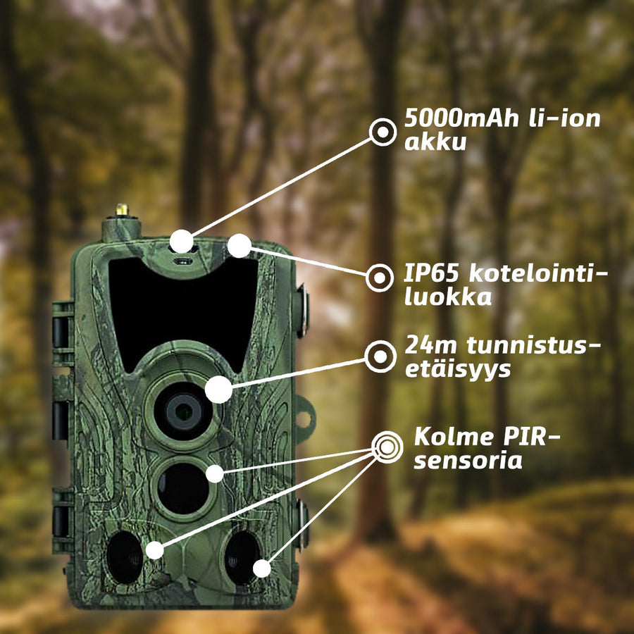 Premiumkamera för vilda djur. Batteridriven. 4G (Rk300-4G-B)