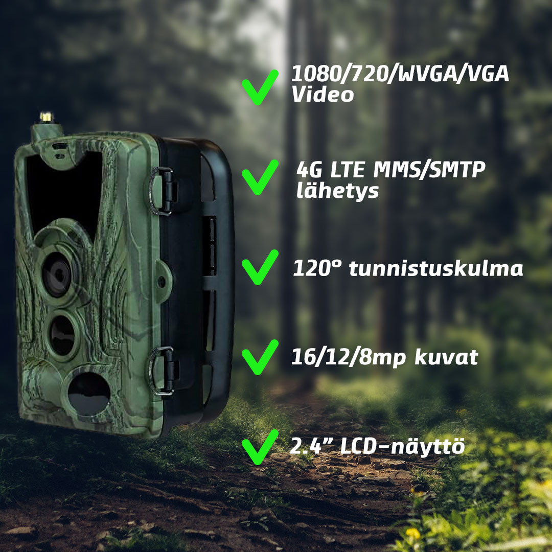 TR RIISTAKAMERA PREMIUM. AKULLA. 4G (RK300-4G-B)