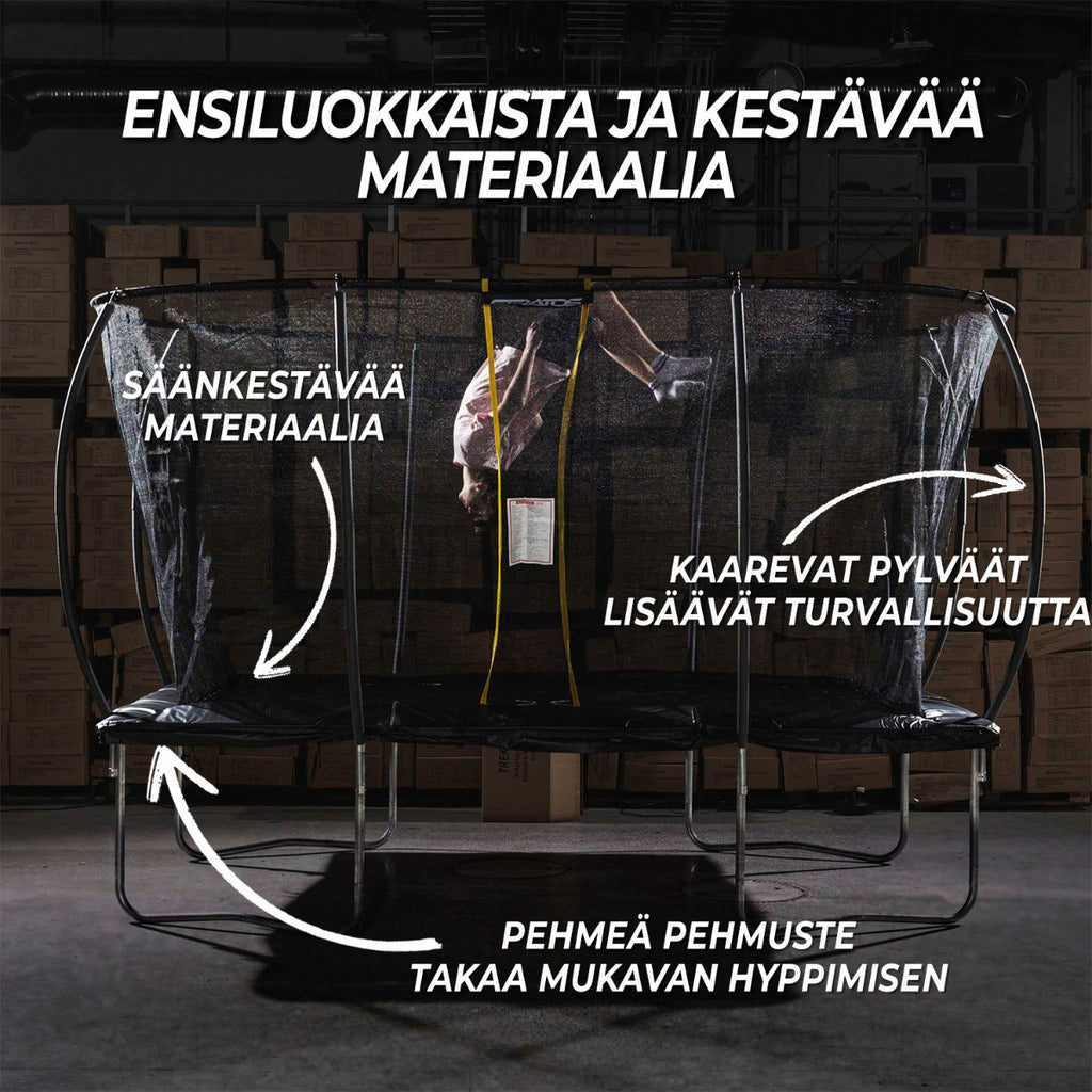 STRATOS SUORAKAIDE TRAMPOLIINI 7x10 FT / 213X305 CM