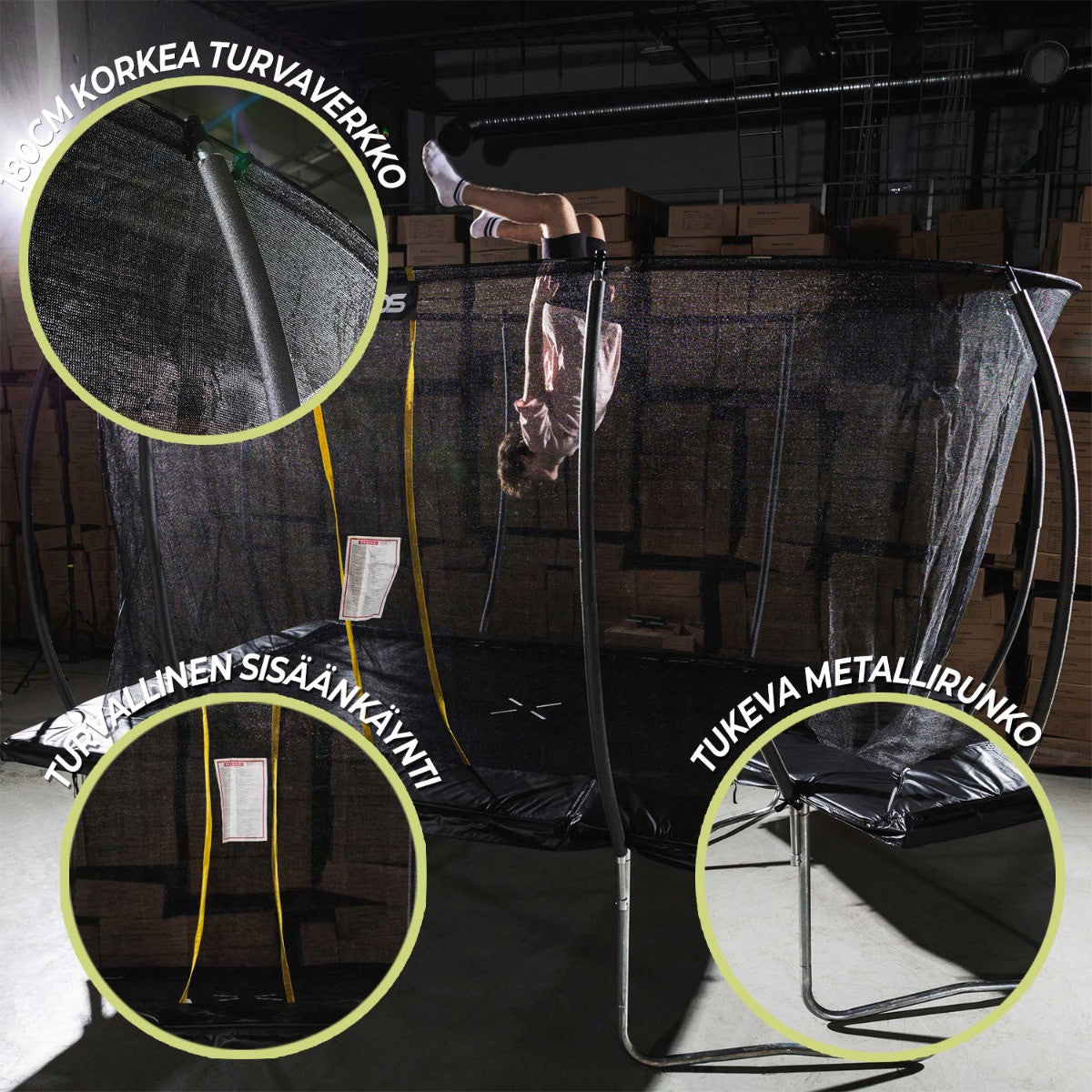 STRATOS SUORAKAIDE TRAMPOLIINI 7x10 FT / 213X305 CM