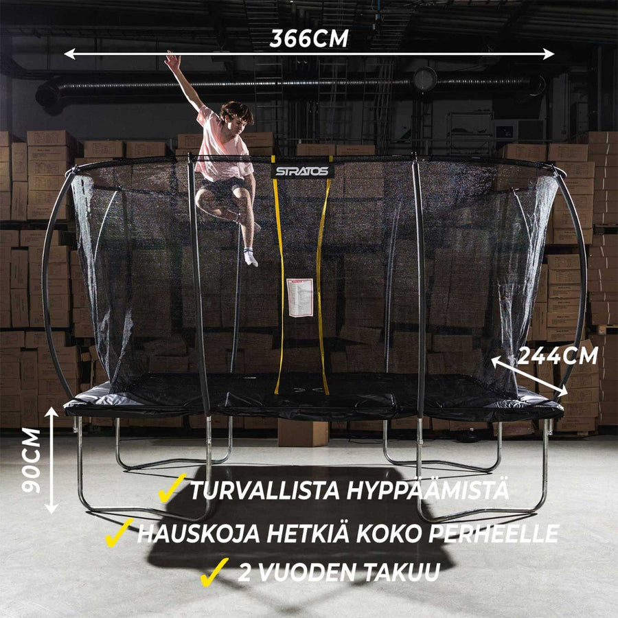 Suorakaide Trampoliini 8X12 Ft / 244X366 Cm