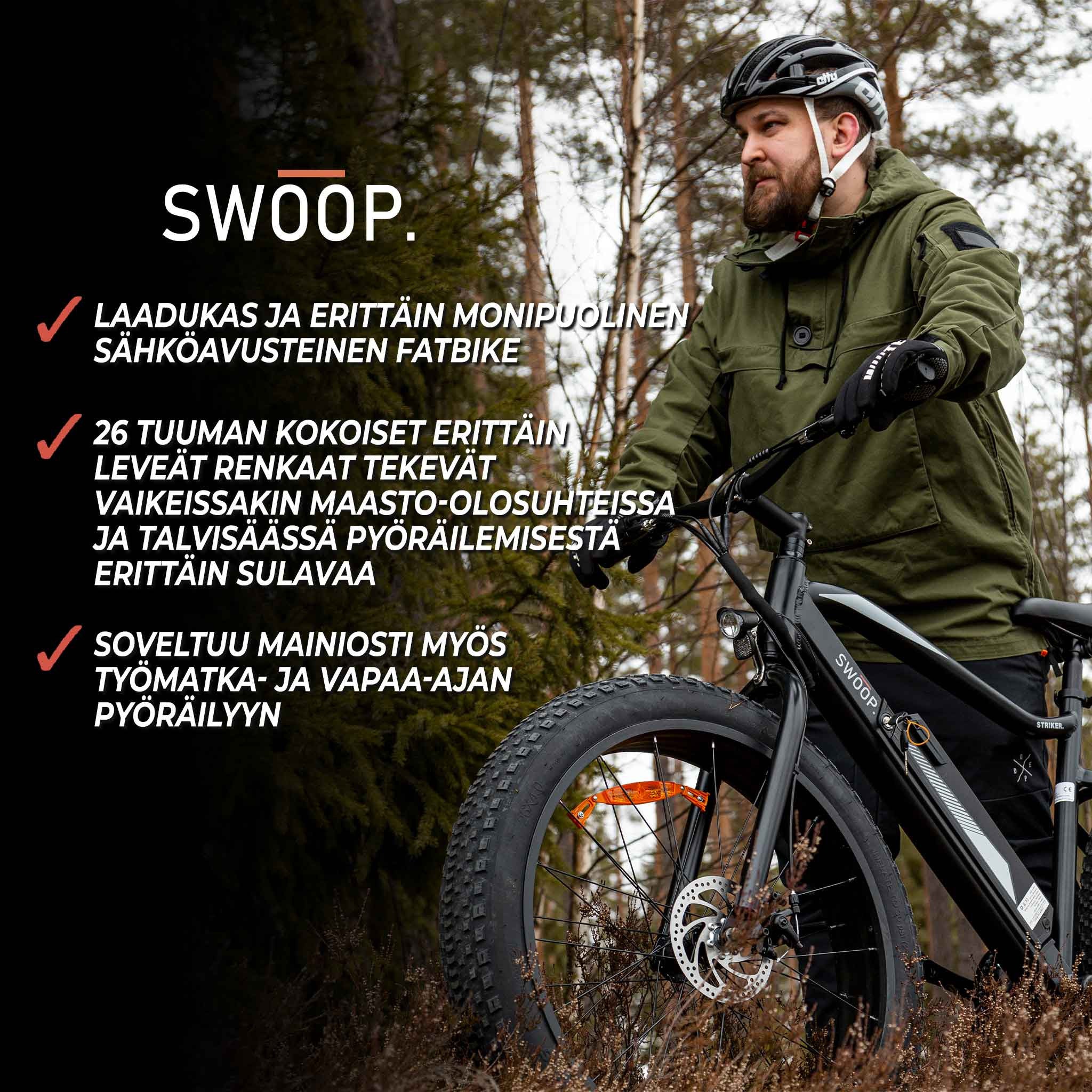 SWOOP SÄHKÖPYÖRÄ FATBIKE 26" STRIKER