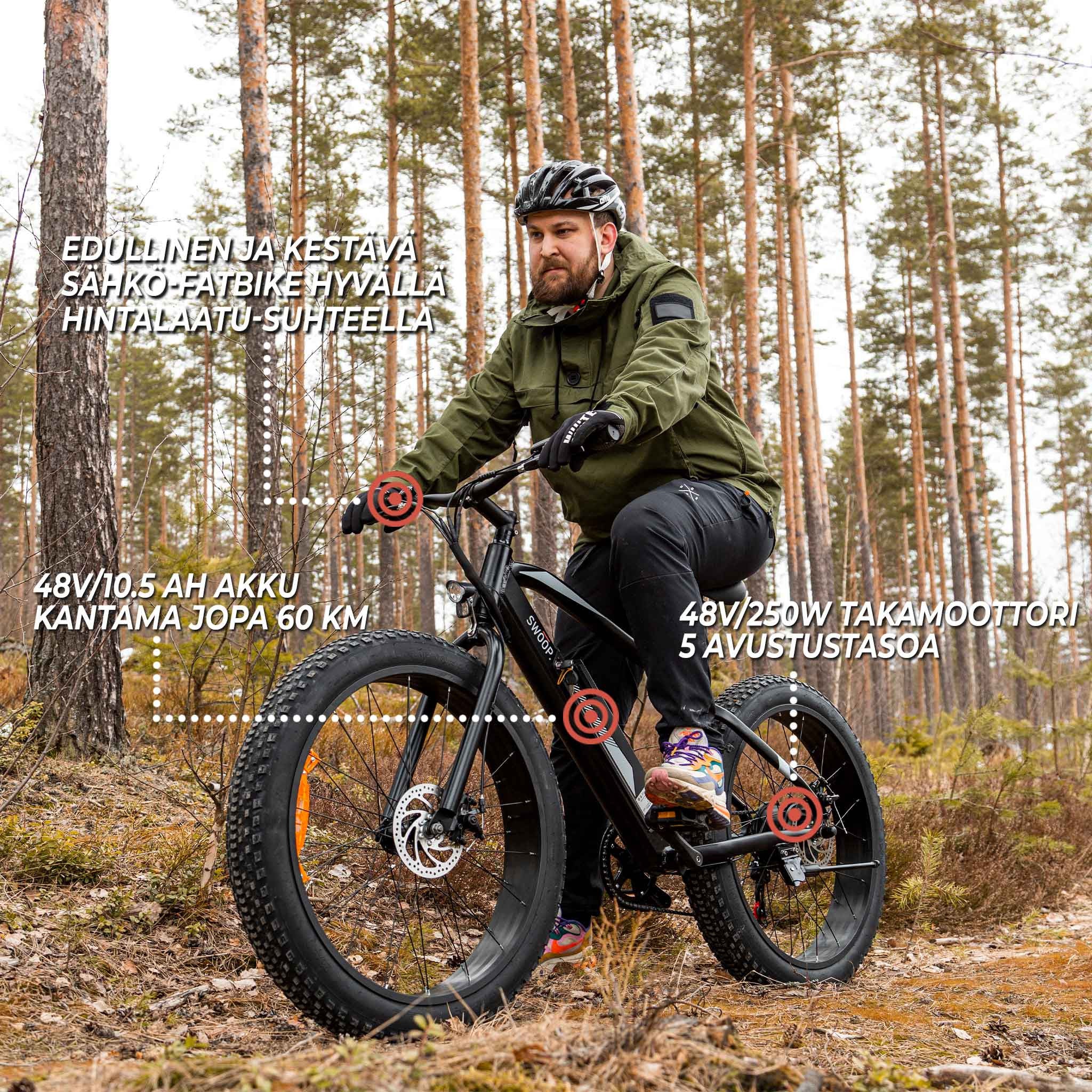 SWOOP SÄHKÖPYÖRÄ FATBIKE 26" STRIKER