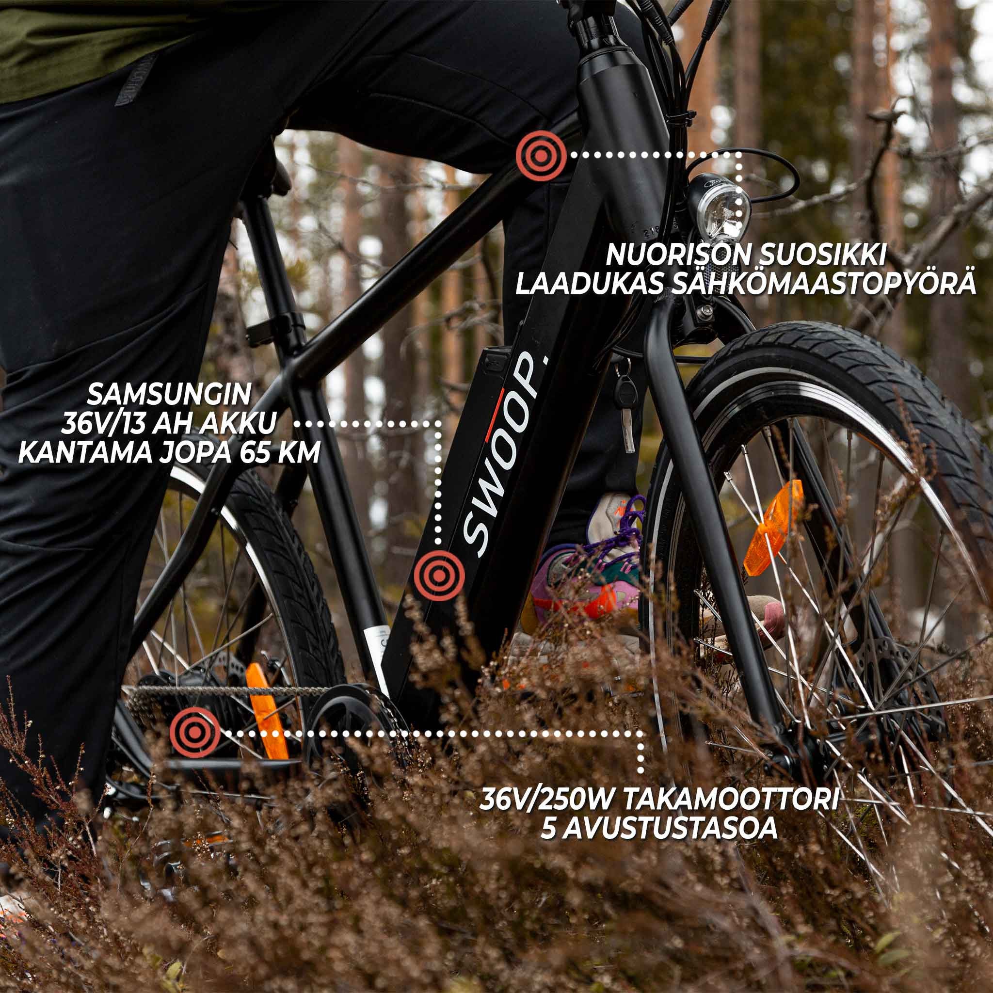 SWOOP SÄHKÖPYÖRÄ MTB 26" MONSTER