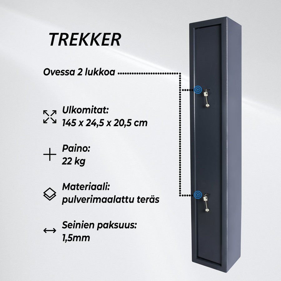 Vapenskåp 3-Asetta As300 Grå