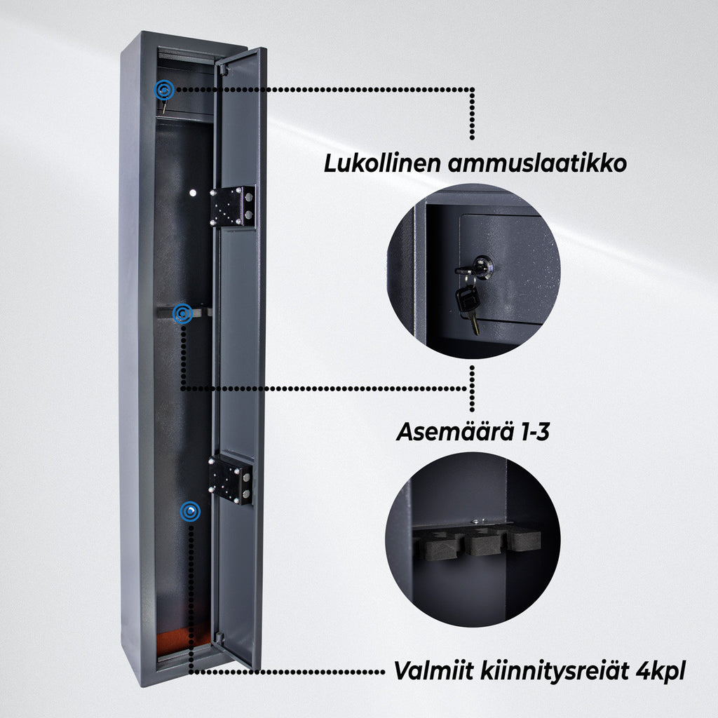 TR ASEKAAPPI 3-ASETTA AS300 HARMAA