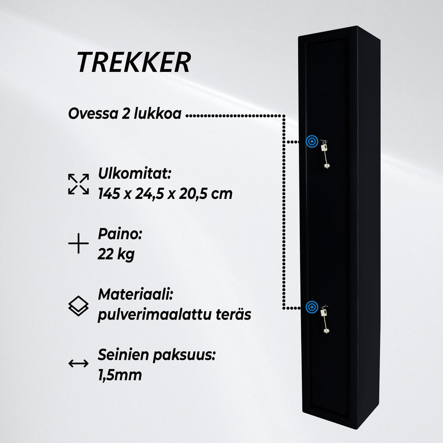 Vapenskåp 3-Asetta As300 Svart