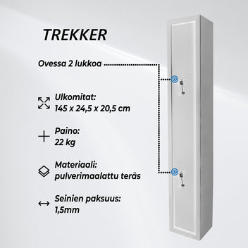 Asekaappi 3-Asetta As300 Valkoinen