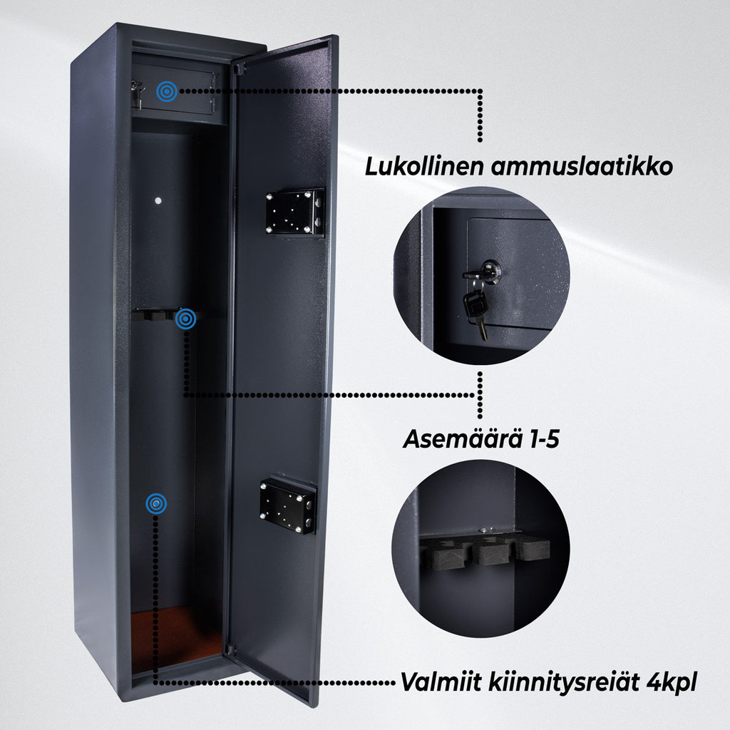 TR ASEKAAPPI 5-ASETTA AS500 HARMAA