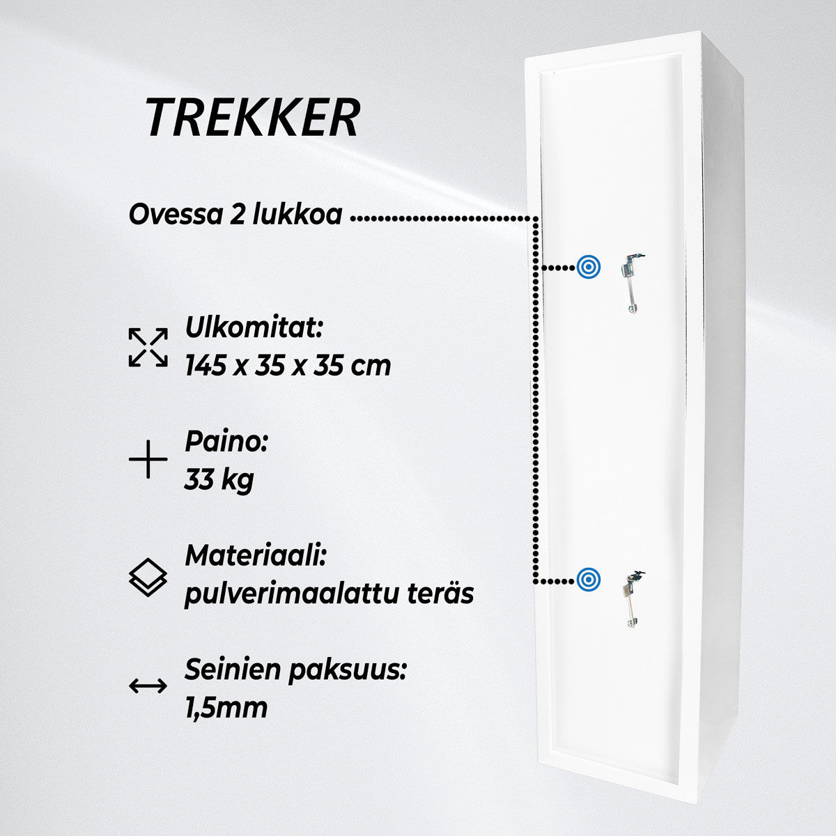 TR ASEKAAPPI 5-ASETTA AS500 VALKOINEN