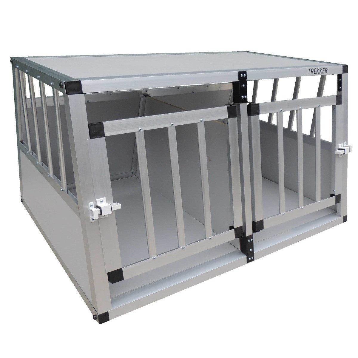 Hundbur 97 x 90 x 69,5 cm – aluminiumram, MDF-paneler, XL
