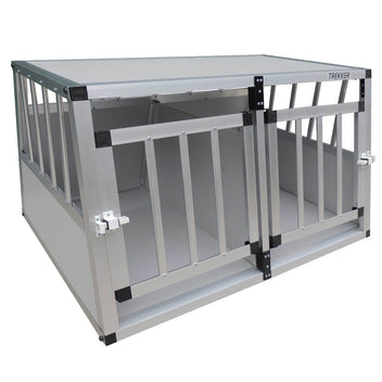 Hundbur 97 x 90 x 69,5 cm – aluminiumram, MDF-paneler, XL