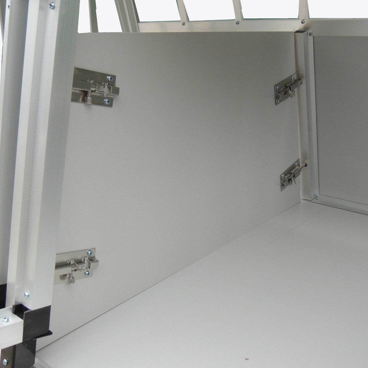 Hundbur 97 x 90 x 69,5 cm – aluminiumram, MDF-paneler, XL