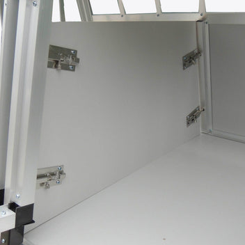 Hundbur 97 x 90 x 69,5 cm – aluminiumram, MDF-paneler, XL
