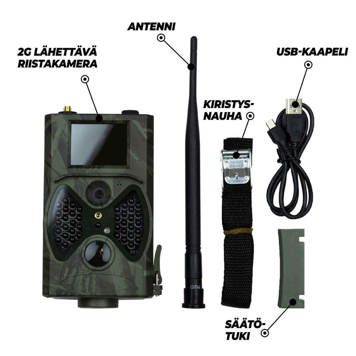 TR 5 x RIISTAKAMERASETTI LÄHETTÄVÄ 2G (RK200-2G)