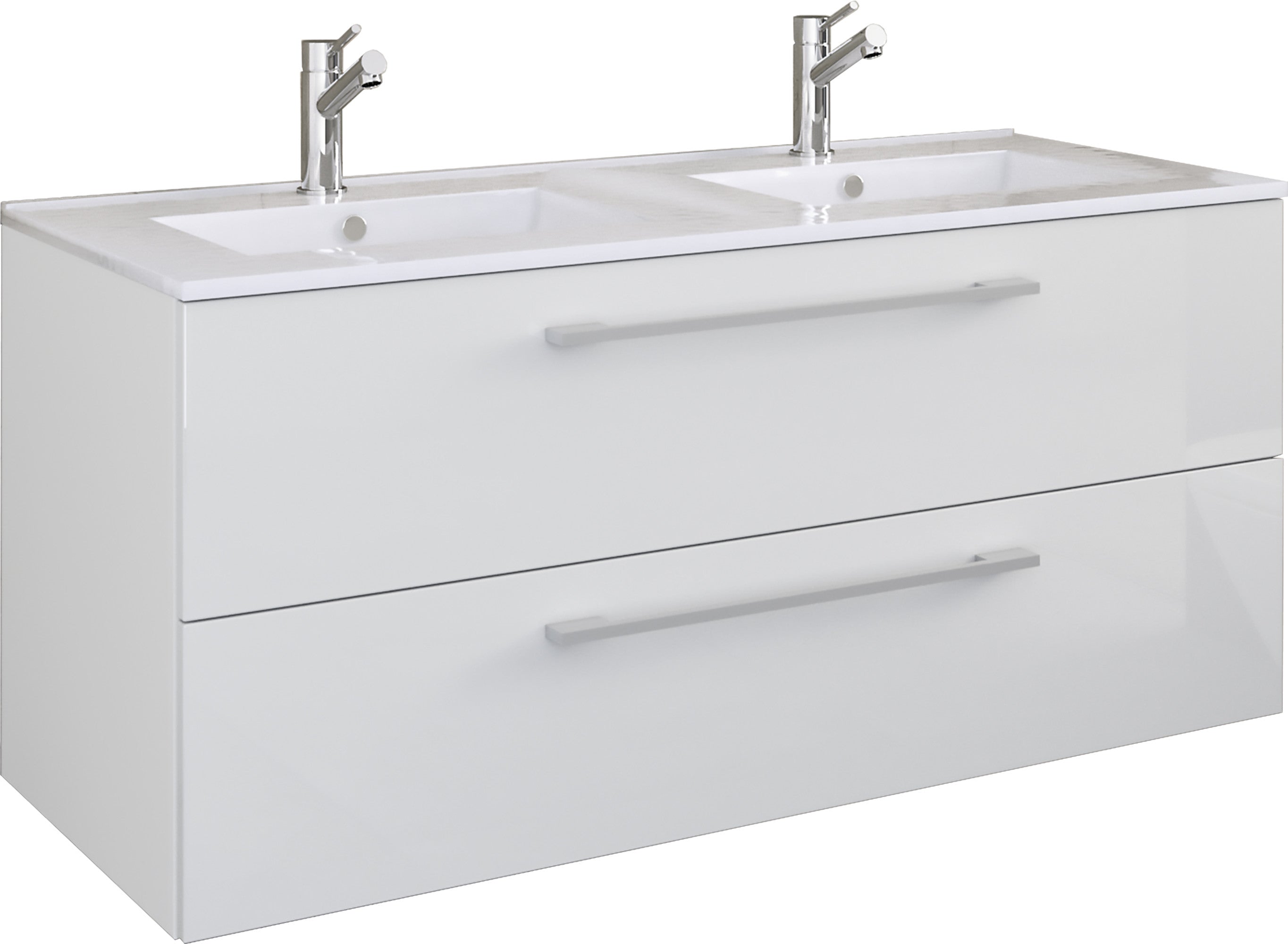 2-Osainen Pesuallas Budasi, valkoinen