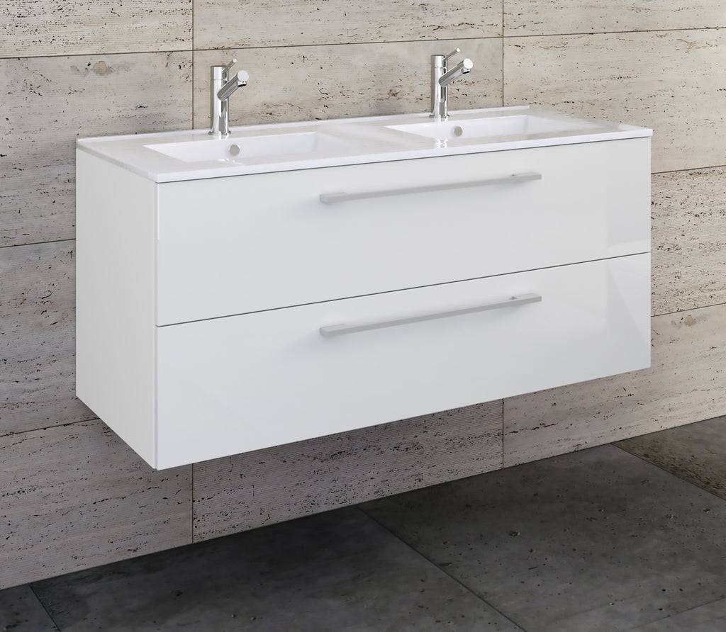 2-Osainen Pesuallas Budasi, valkoinen