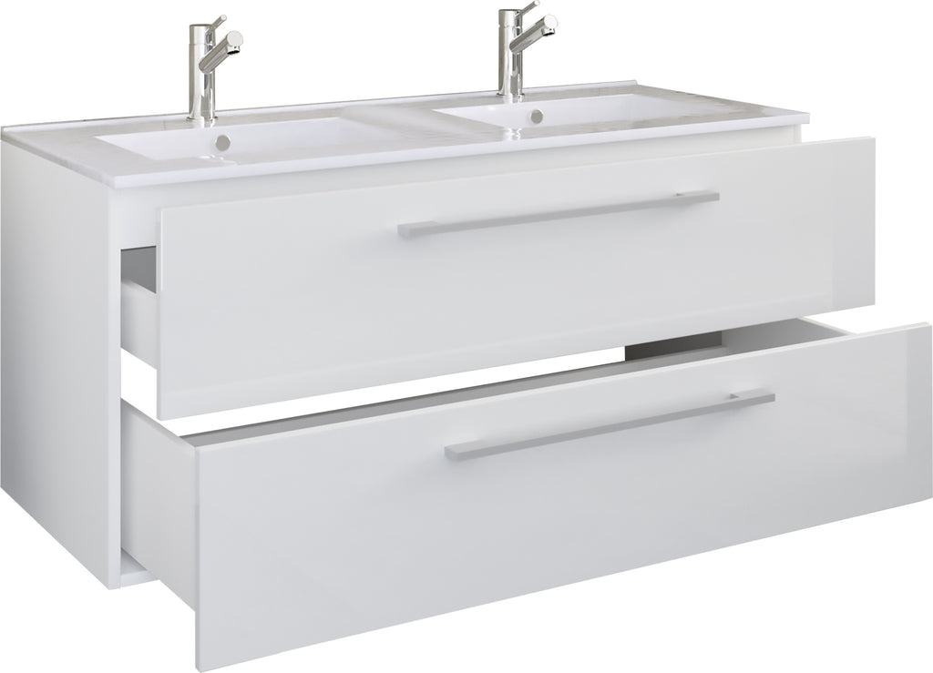 2-Osainen Pesuallas Budasi, valkoinen