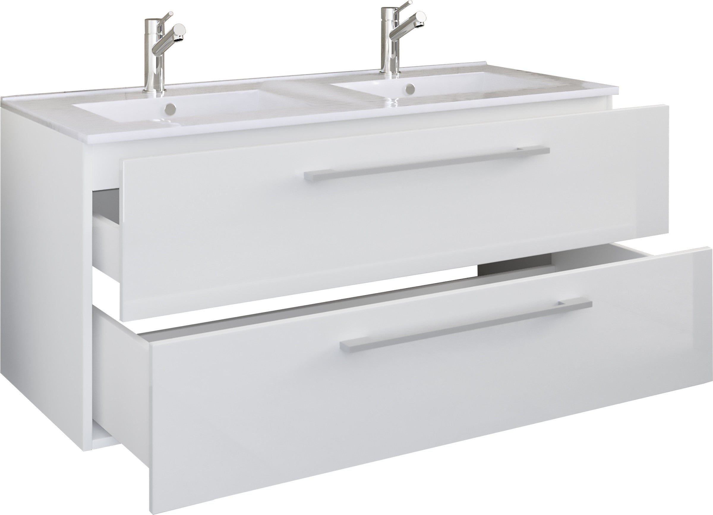 2-Osainen Pesuallas Budasi, valkoinen