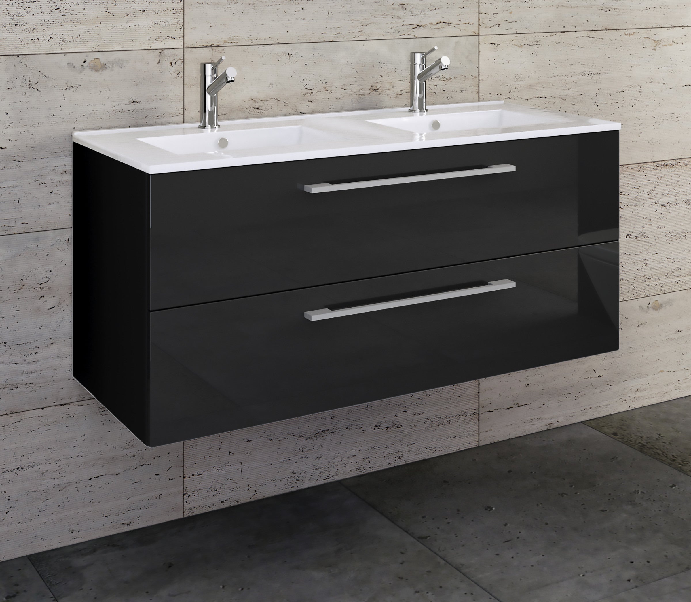 2-Osainen Pesuallas Budasi, musta