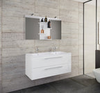 3-Osainen Pesuallas Budasi Peilillä, valkoinen