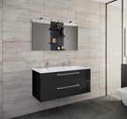 3-Osainen Pesuallas Budasi Peilillä, musta