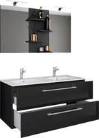 3-Osainen Pesuallas Budasi Peilillä, musta