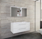 3-Osainen Pesuallas Budasi Peilikaapilla, valkoinen