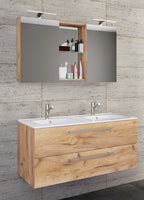 3-Osainen Pesuallas Budasi Peilikaapilla, puu