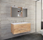 3-Osainen Pesuallas Budasi Peilikaapilla, puu