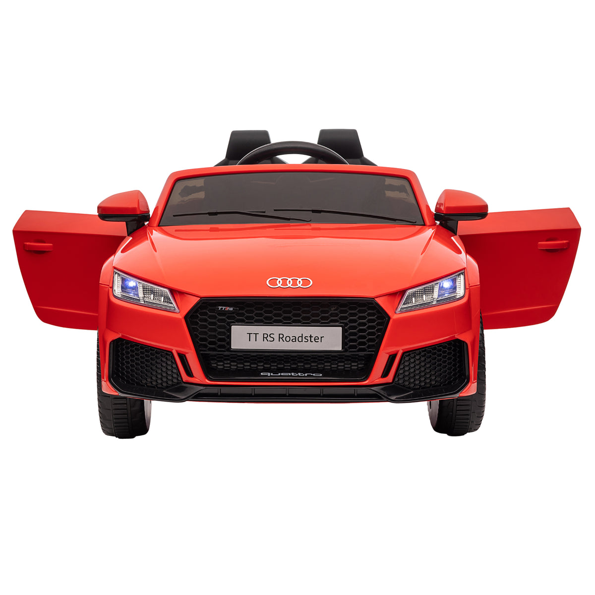 Lasten sähköauto Audi TT RS Roadster, kaukosäädin, musiikki ja LED, 3–5 v, punainen