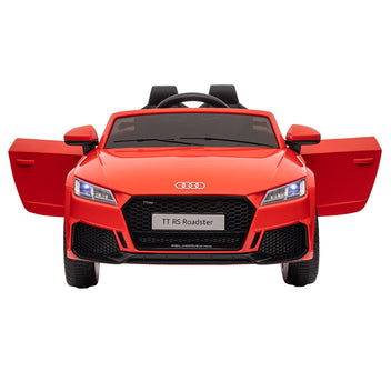 Lasten sähköauto Audi TT RS Roadster, kaukosäädin, musiikki ja LED, 3–5 v, punainen