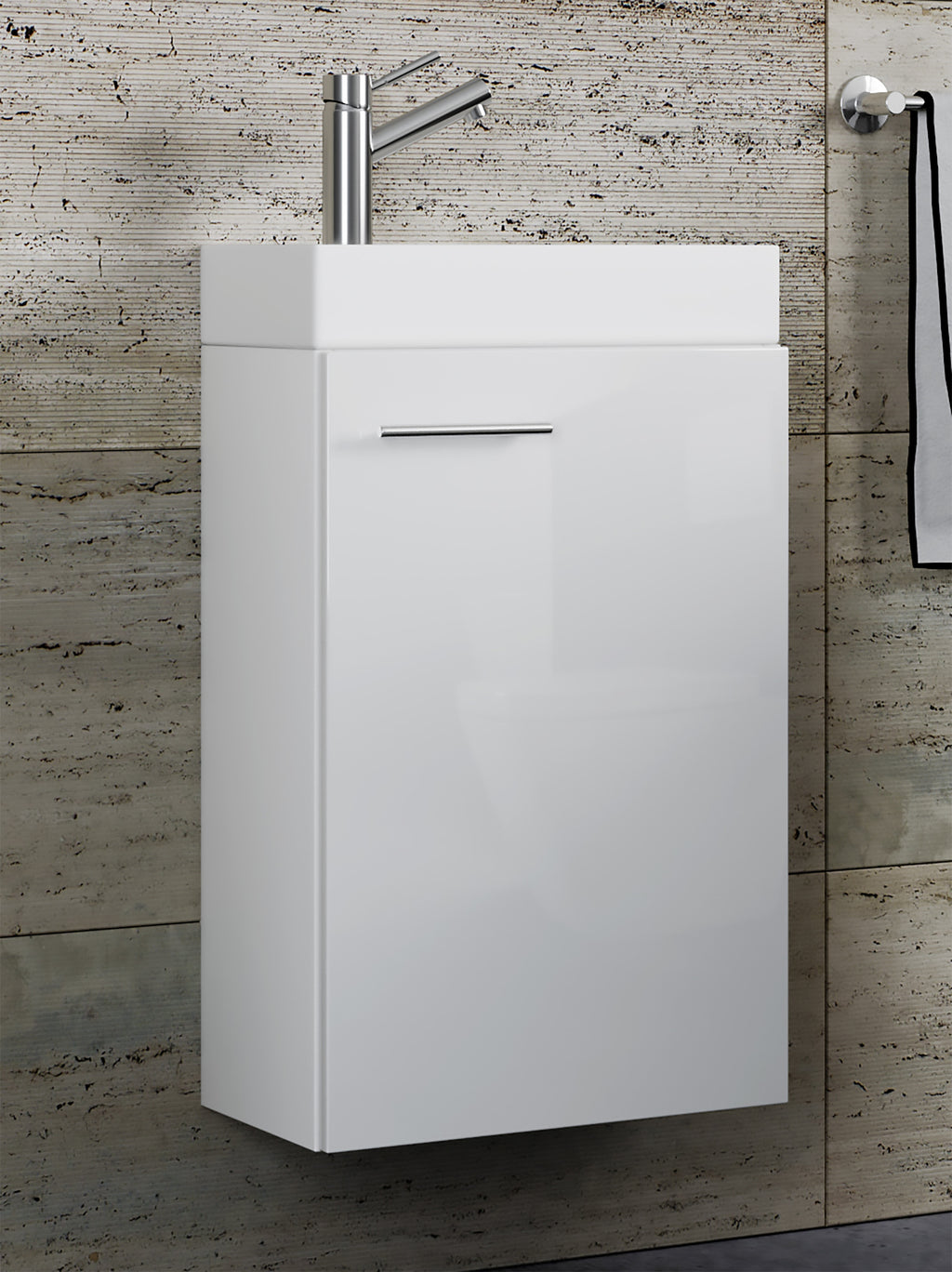 2-Osainen Pesuallassetti Slito, valkoinen