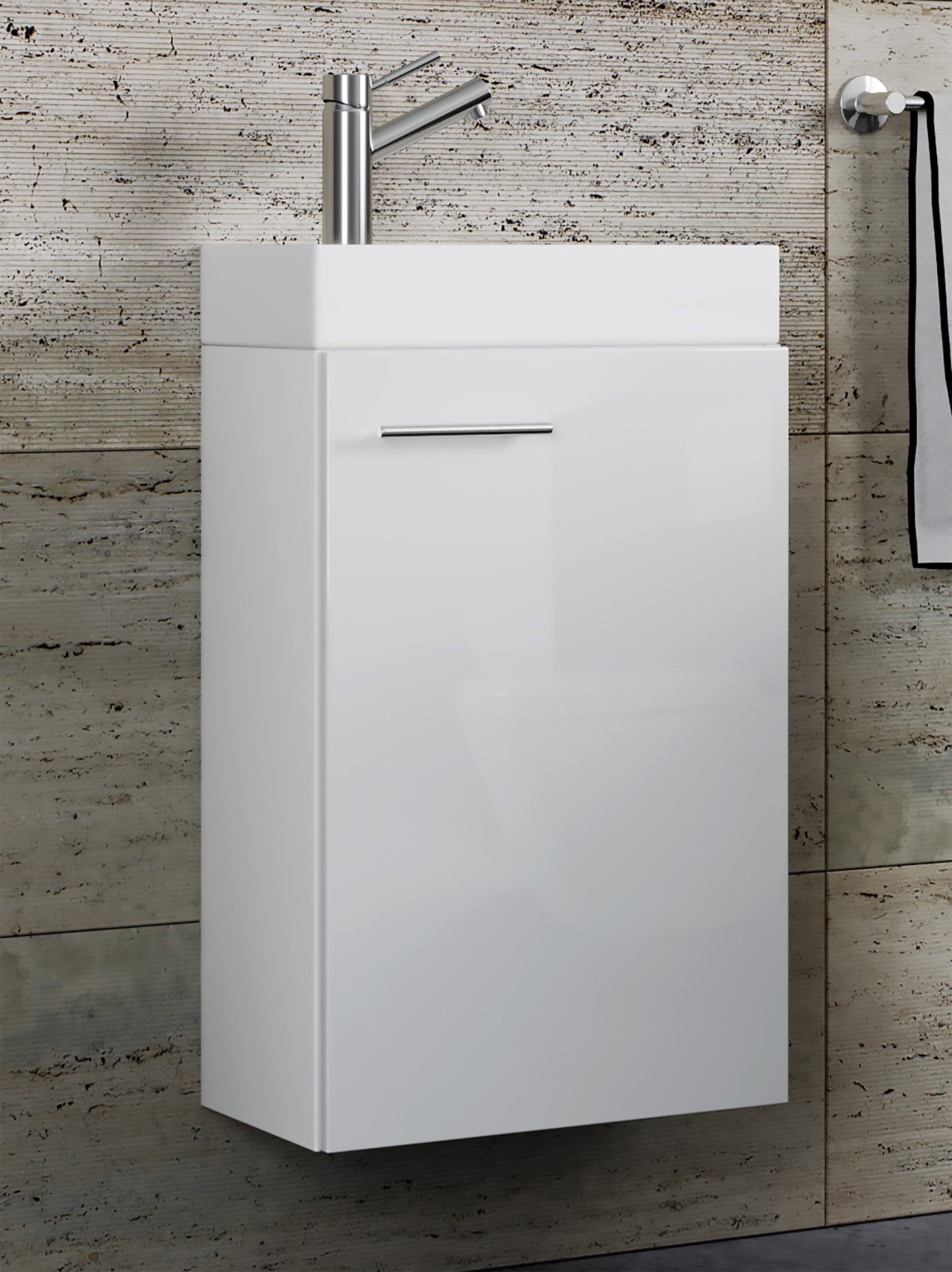 2-Osainen Pesuallassetti Slito, valkoinen