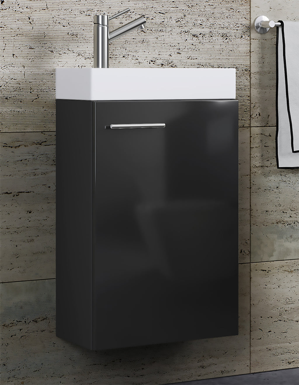 2-Osainen Pesuallassetti Slito, tumman harmaa