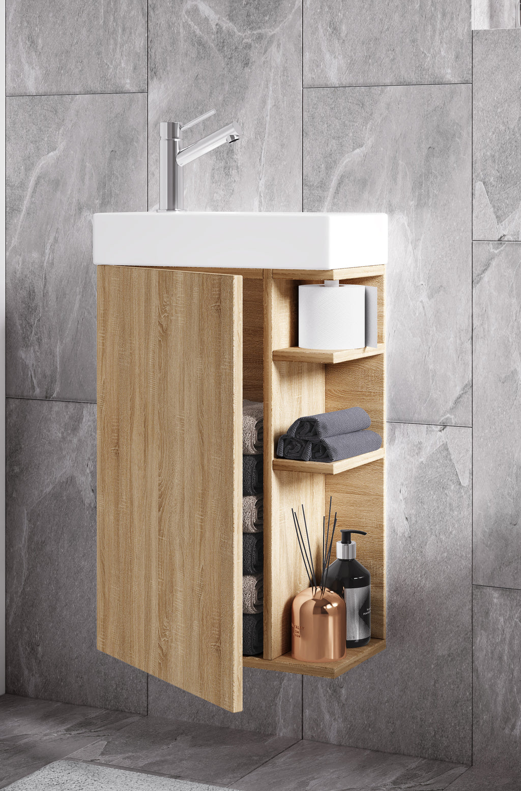 2-Osainen Pesuallassetti Lumia, puu