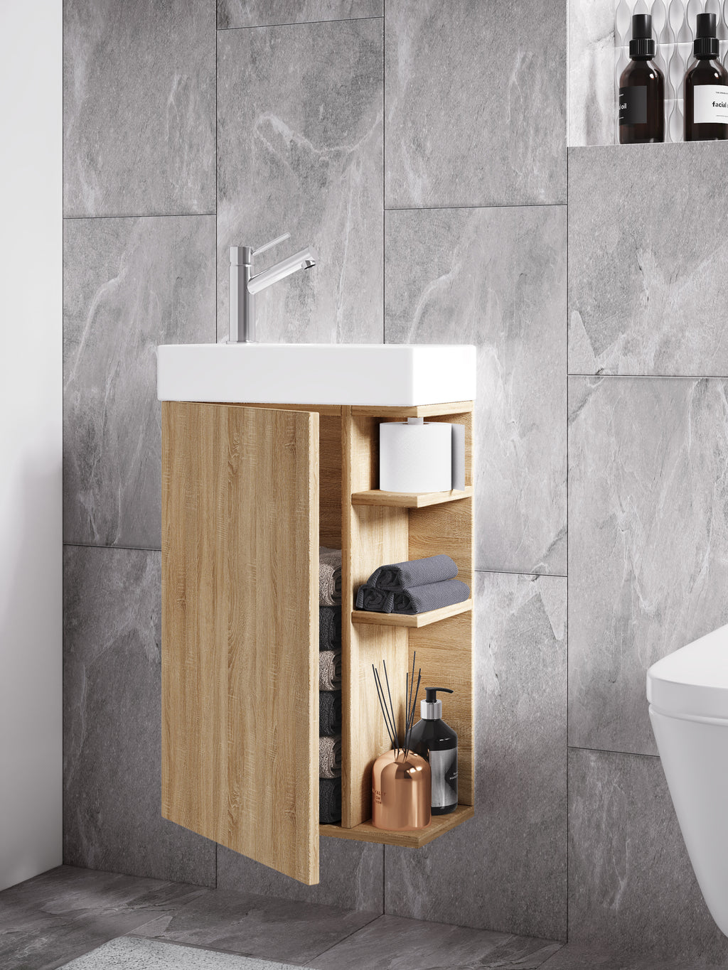 2-Osainen Pesuallassetti Lumia, puu