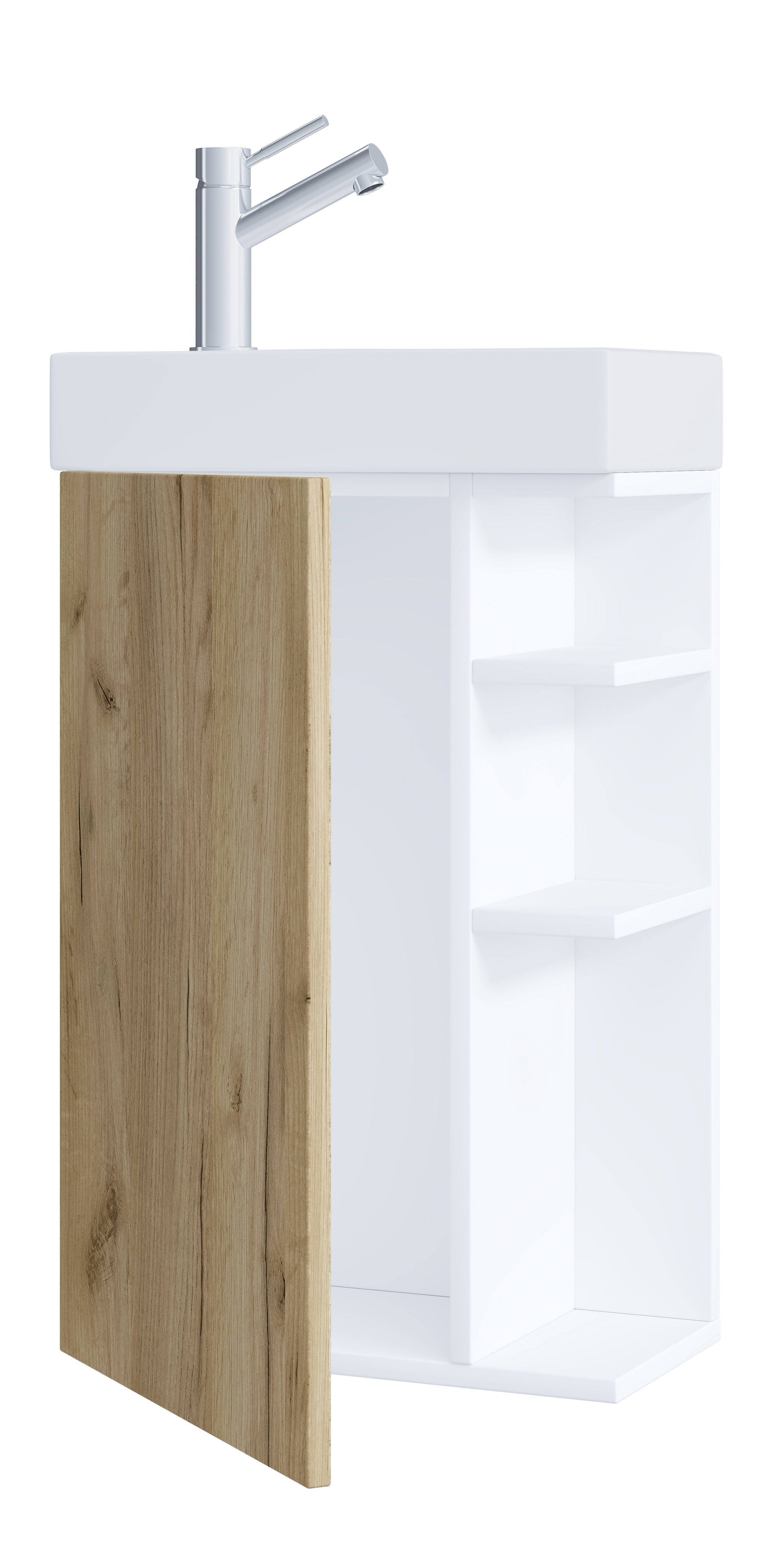 2-Osainen Pesuallassetti Lumia, puu / valkoinen