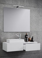 3-osainen Pesuallassetti Gudas Peilillä, valkoinen