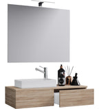 3-osainen Pesuallassetti Gudas Peilillä, puu