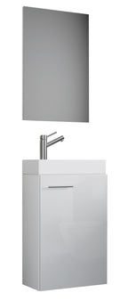 Pesuallassetti Slito Peilillä, valkoinen