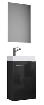 Pesuallassetti Slito Peilillä, harmaa