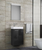 Pesuallassetti Slito Peilillä, harmaa