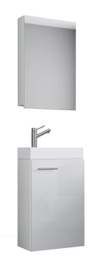 Pesuallassetti Slito Peilikaapilla, valkoinen