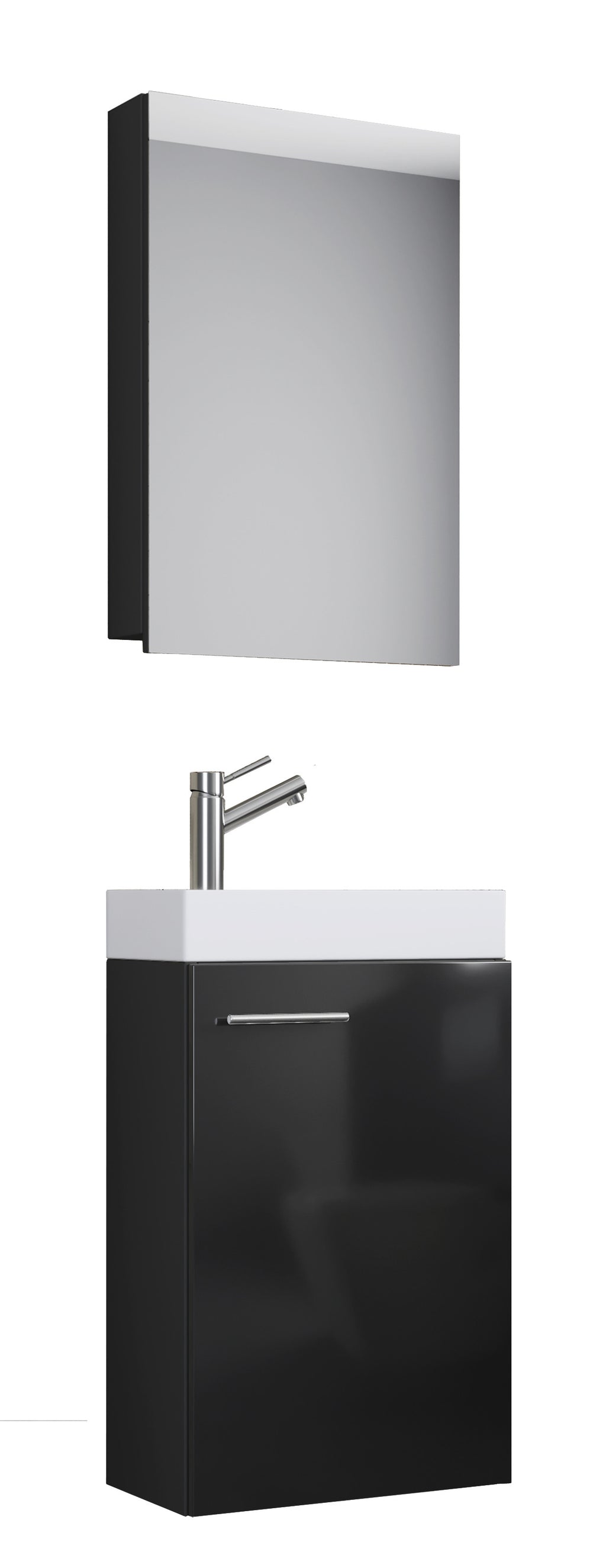 Pesuallassetti Slito Peilikaapilla, harmaa