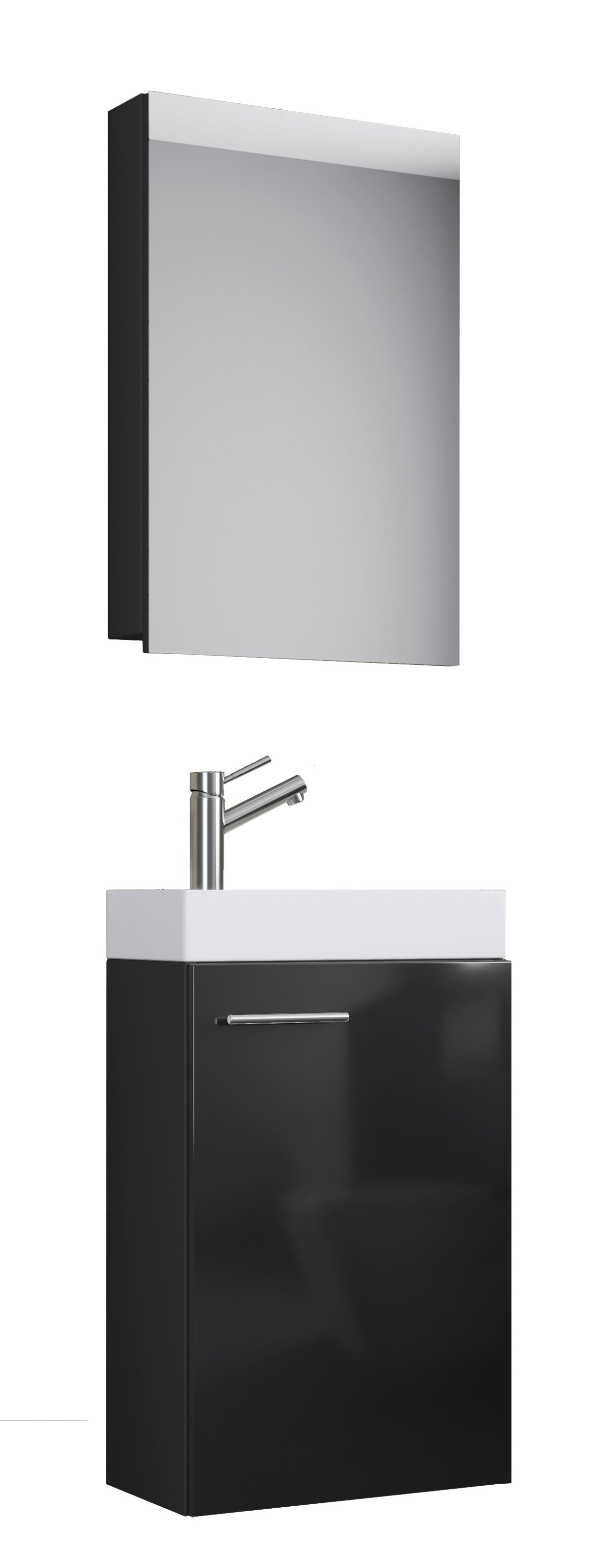 Pesuallassetti Slito Peilikaapilla, harmaa