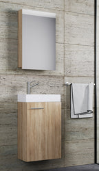 Pesuallassetti Slito Peilikaapilla, puukuosi